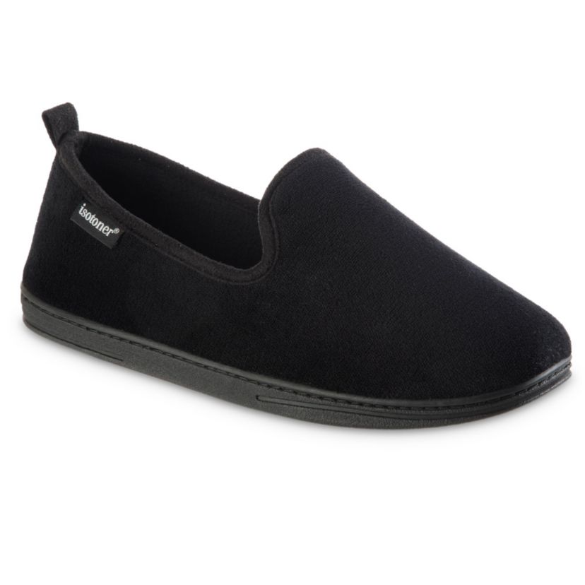 Isotoner Mens Memory Foam Microterry Samson Closed Back Slippers