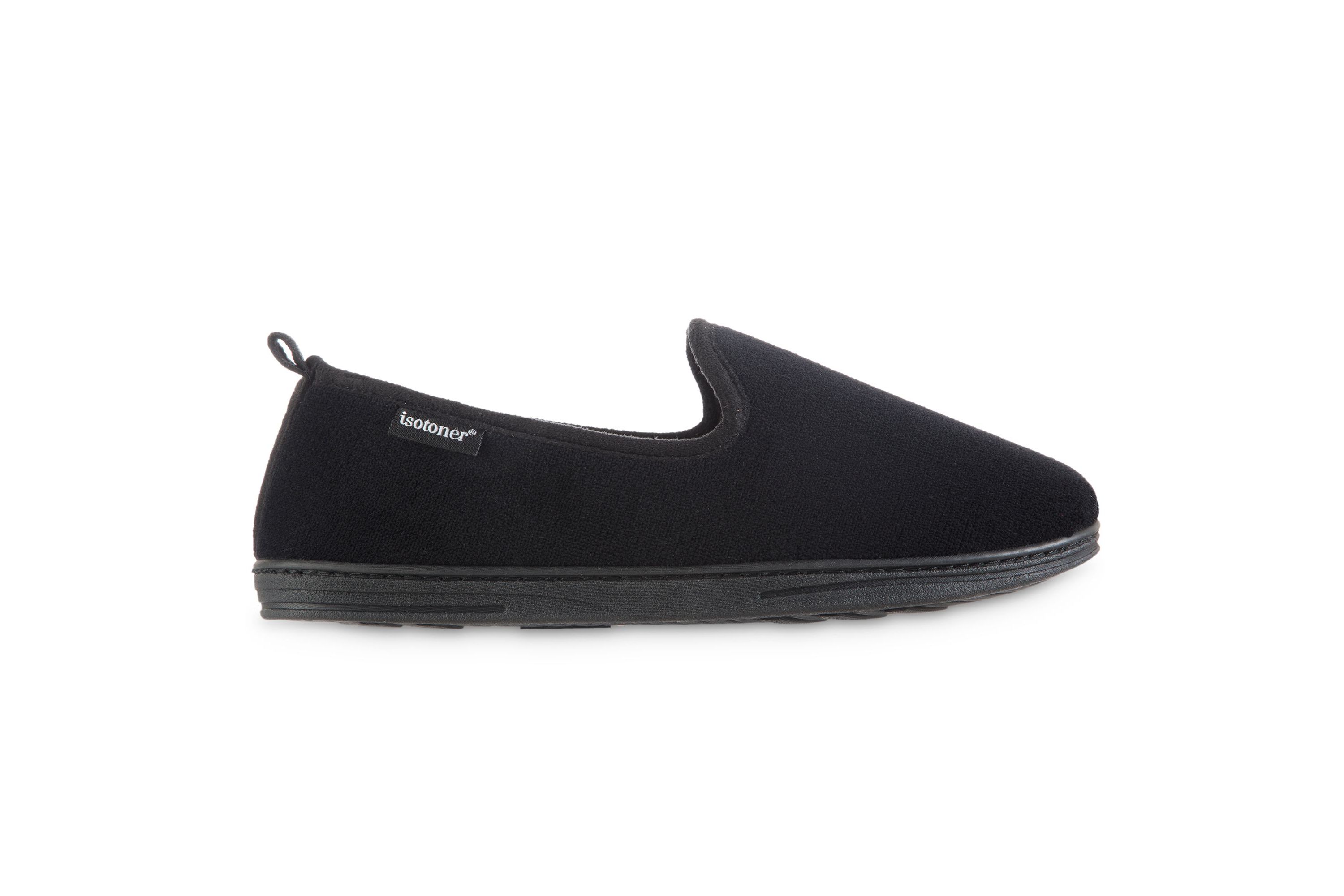 Isotoner Mens Memory Foam Microterry Samson Closed Back Slippers