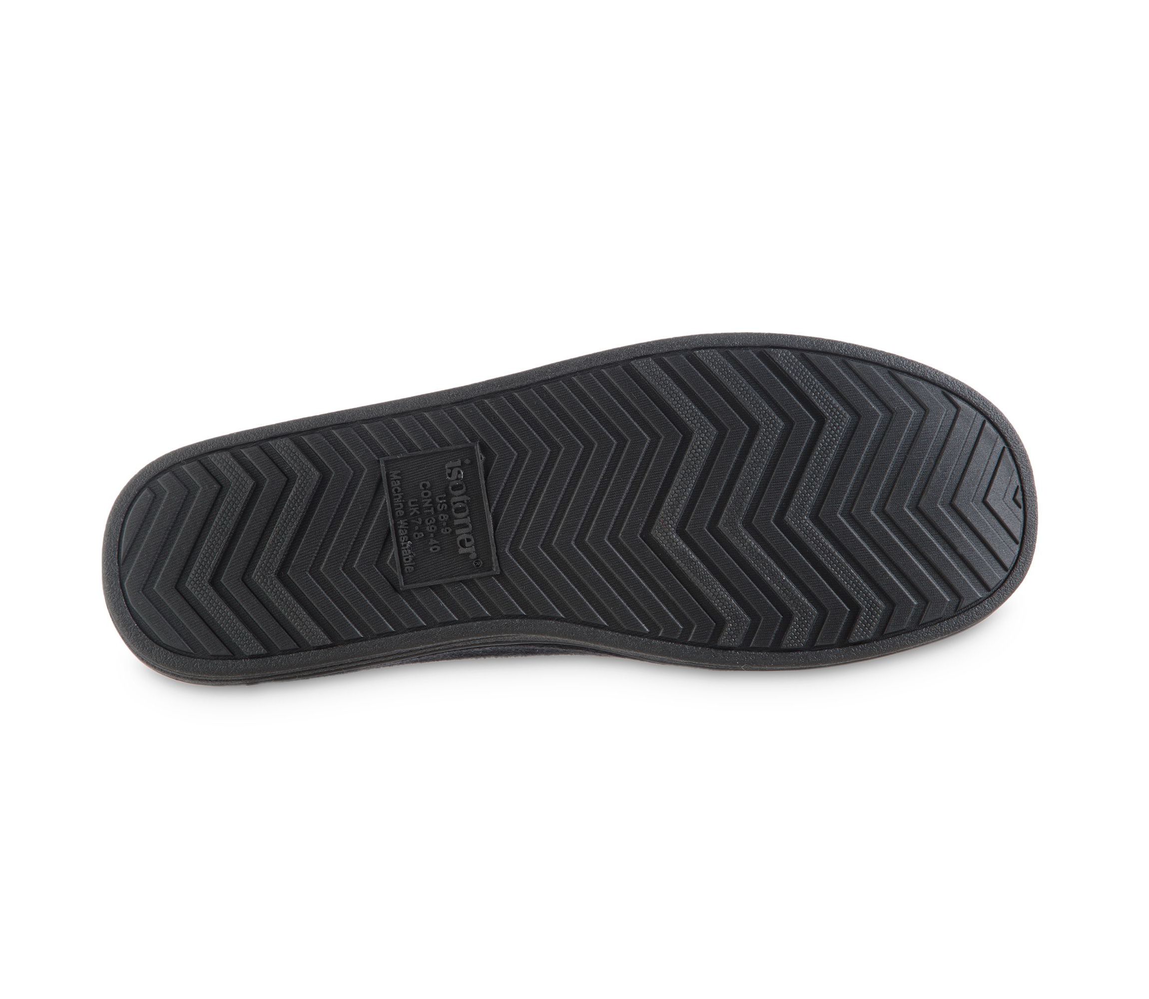Isotoner Mens Memory Foam Microterry Samson Closed Back Slippers