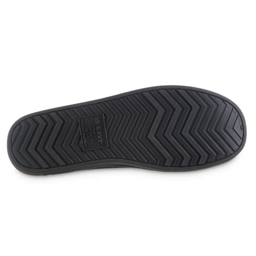 Isotoner Mens Memory Foam Microterry Samson Closed Back Slippers