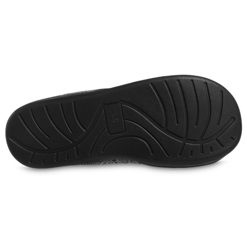 isotoner Mens Heathered Knit Hoodback Slippers