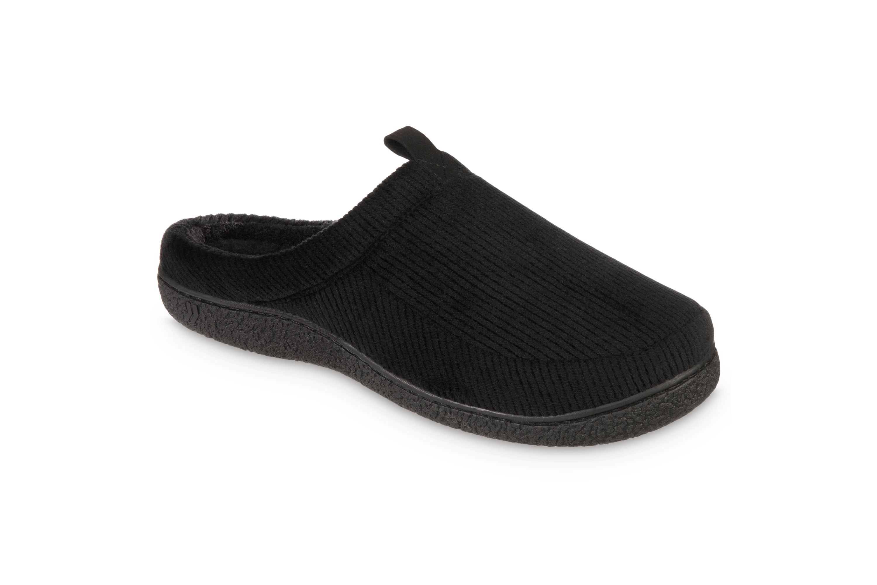 isotoner Mens Advanced Memory Foam Corduroy Hoodback ECO Comfort Slippers