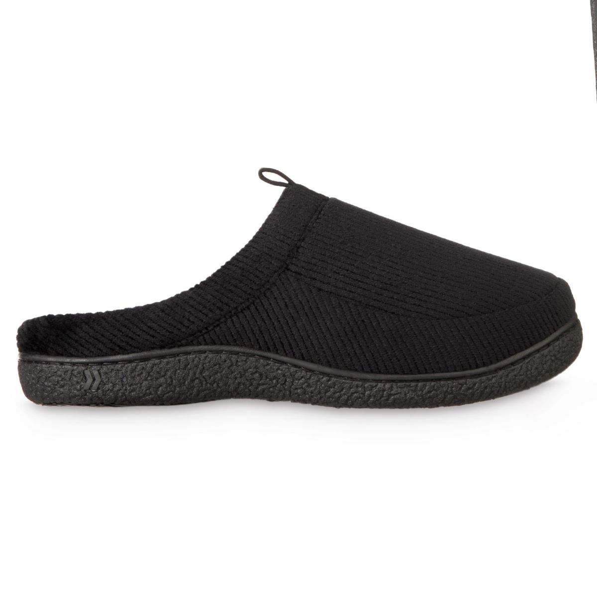 isotoner Mens Advanced Memory Foam Corduroy Hoodback ECO Comfort Slippers