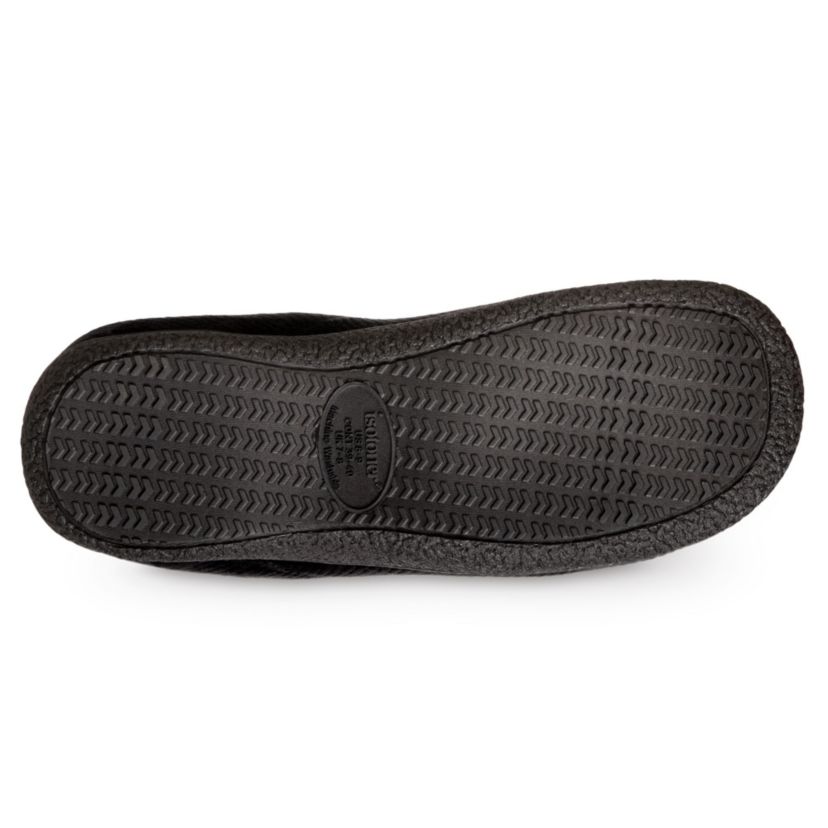 isotoner Mens Advanced Memory Foam Corduroy Hoodback ECO Comfort Slippers