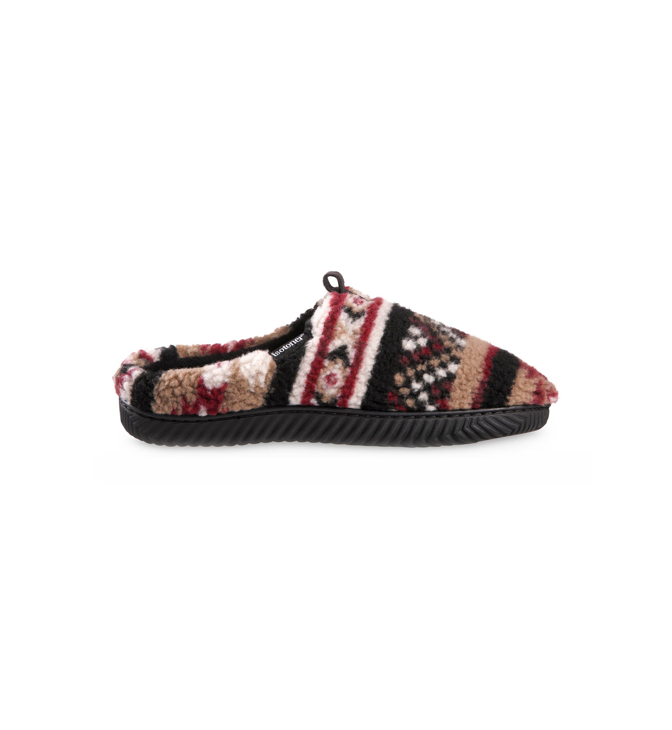 isotoner Mens Advanced Memory Foam Berber Greyson Hoodback ECO Comfort Slippers