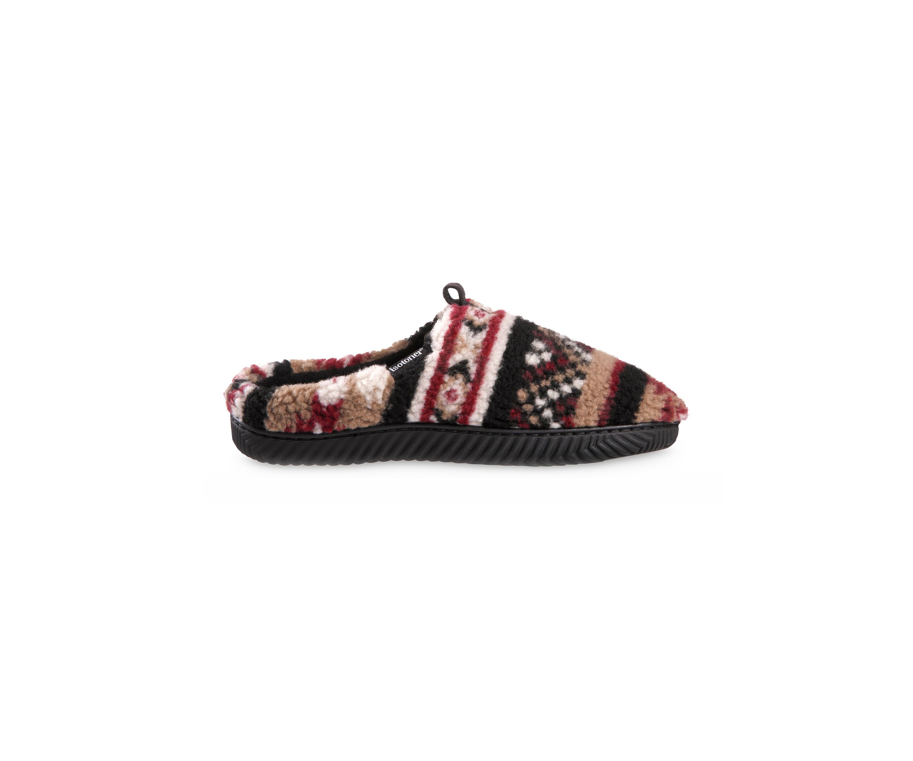 isotoner Mens Advanced Memory Foam Berber Greyson Hoodback ECO Comfort Slippers
