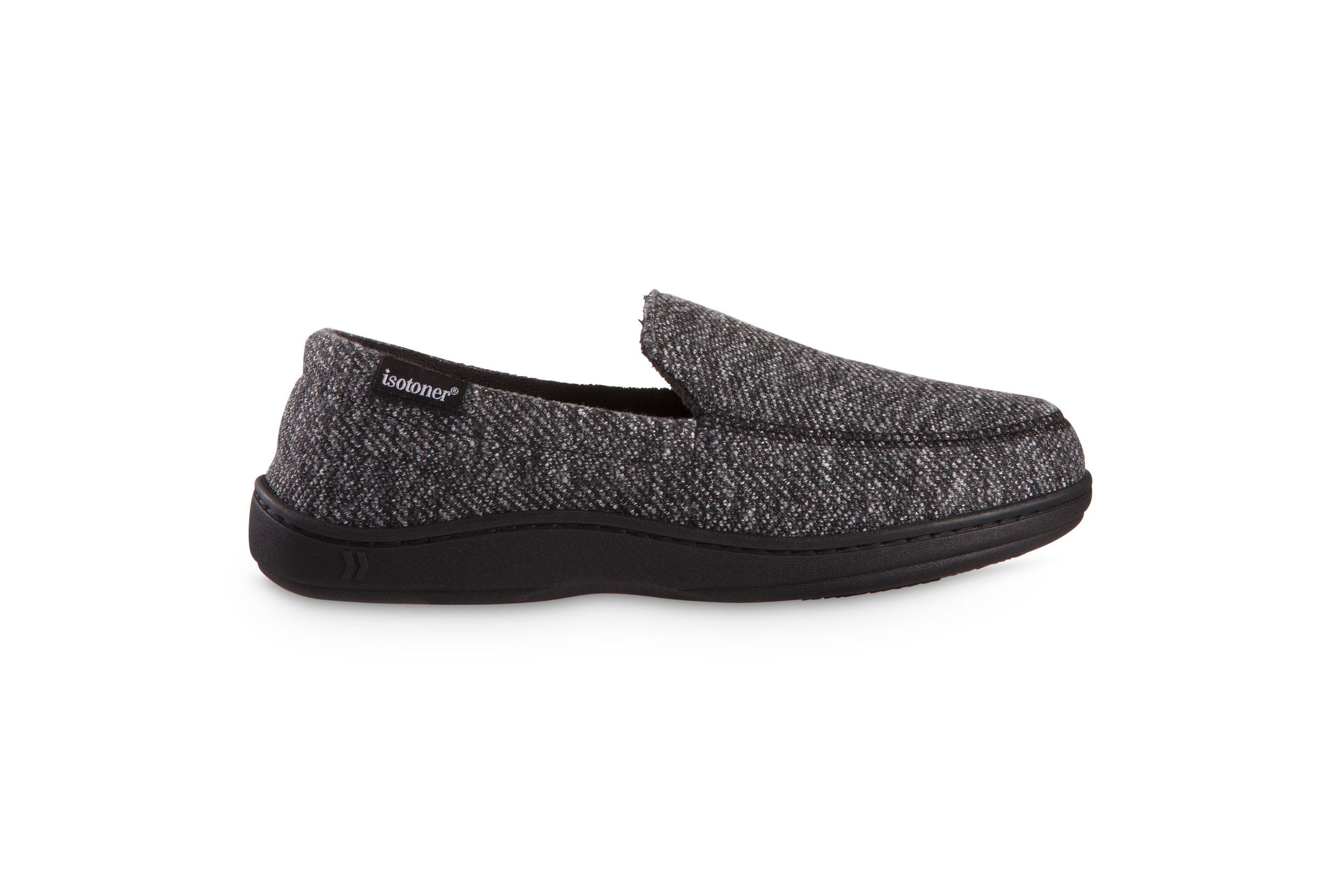 isotoner Mens Advanced Memory Foam Herringbone Harvey Moccasin ECO Comfort Slippers