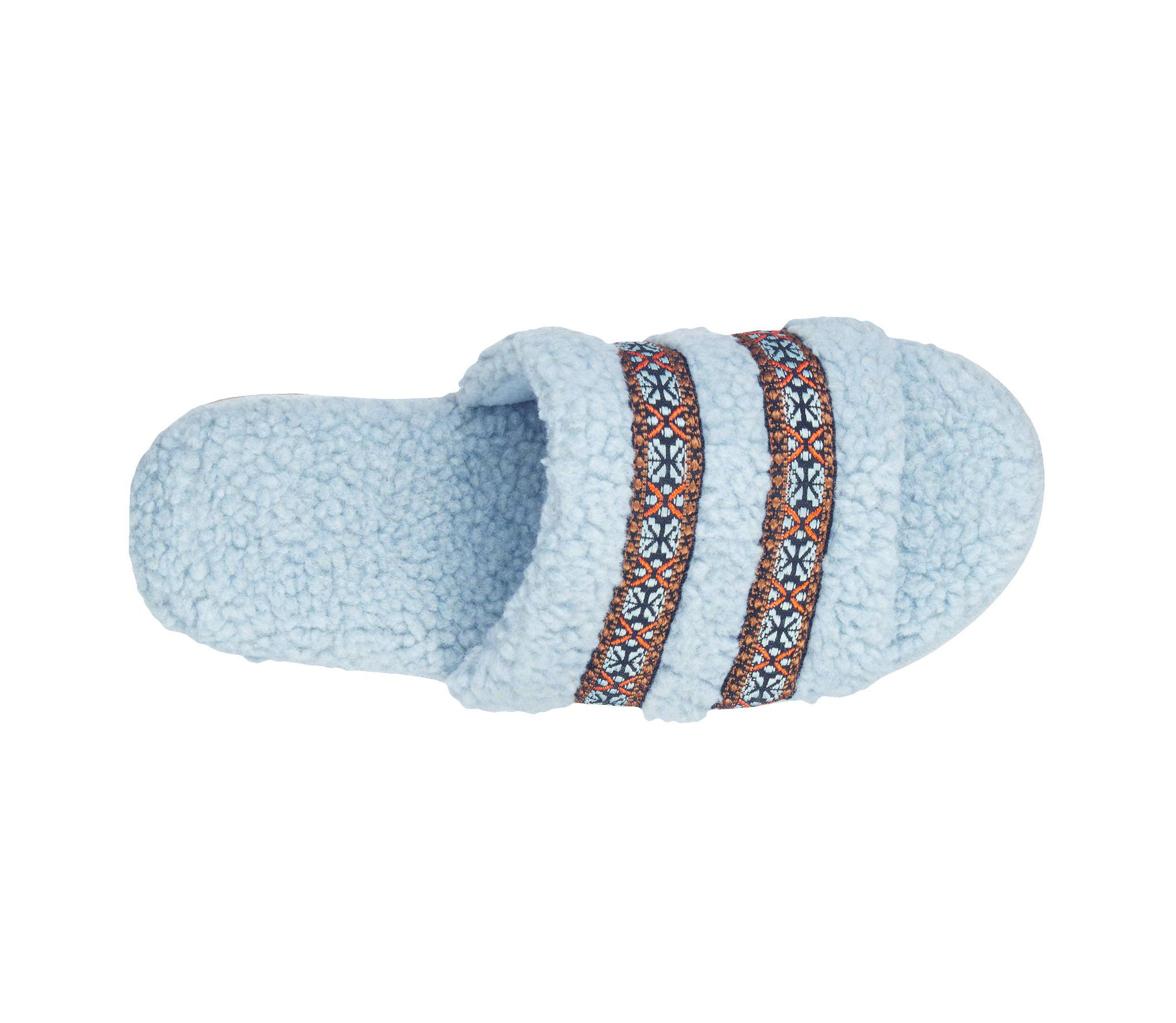 Womens Berber Clara Slide Slippers with Memory Foam and Indoor/Outdoor Sole
