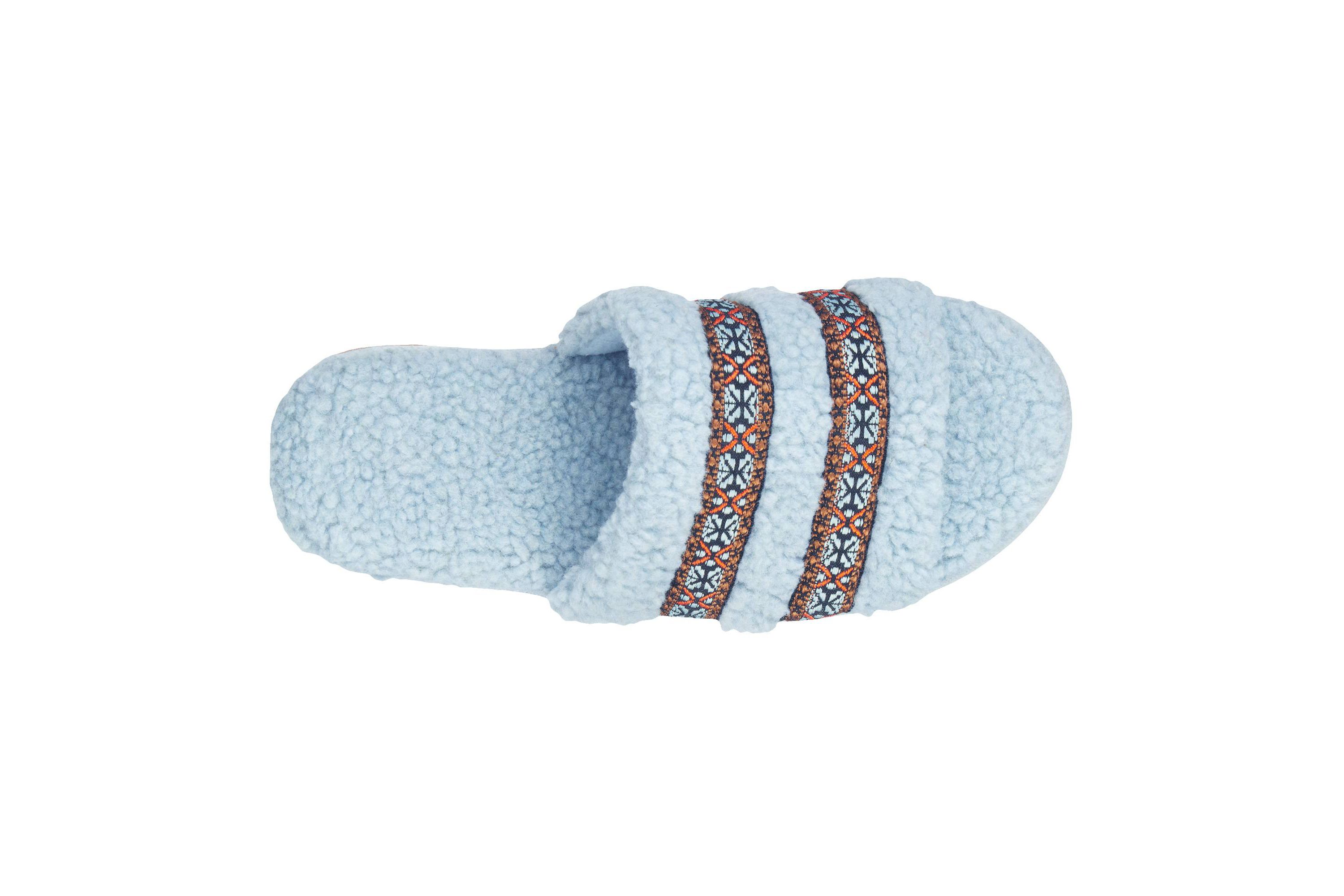 Womens Berber Clara Slide Slippers with Memory Foam and Indoor/Outdoor Sole