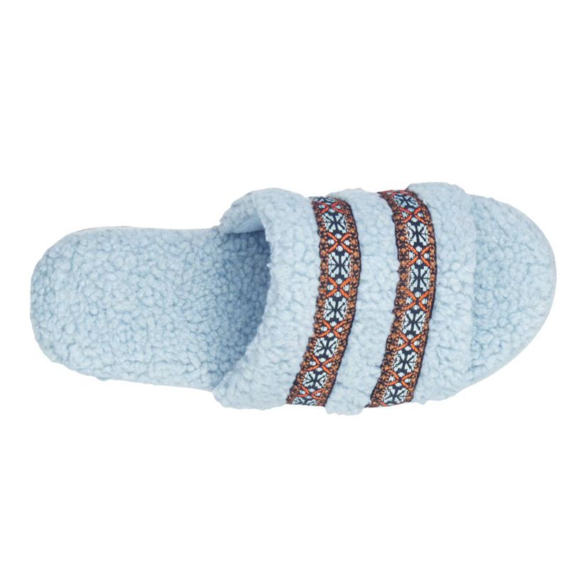 Womens Berber Clara Slide Slippers with Memory Foam and Indoor/Outdoor Sole