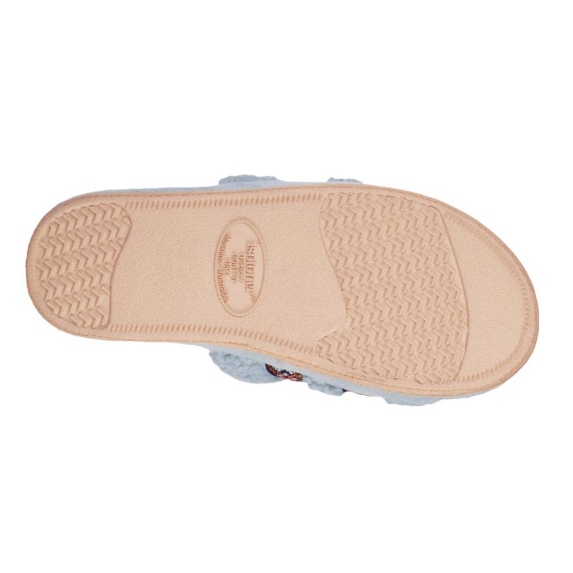 Womens Berber Clara Slide Slippers with Memory Foam and Indoor/Outdoor Sole