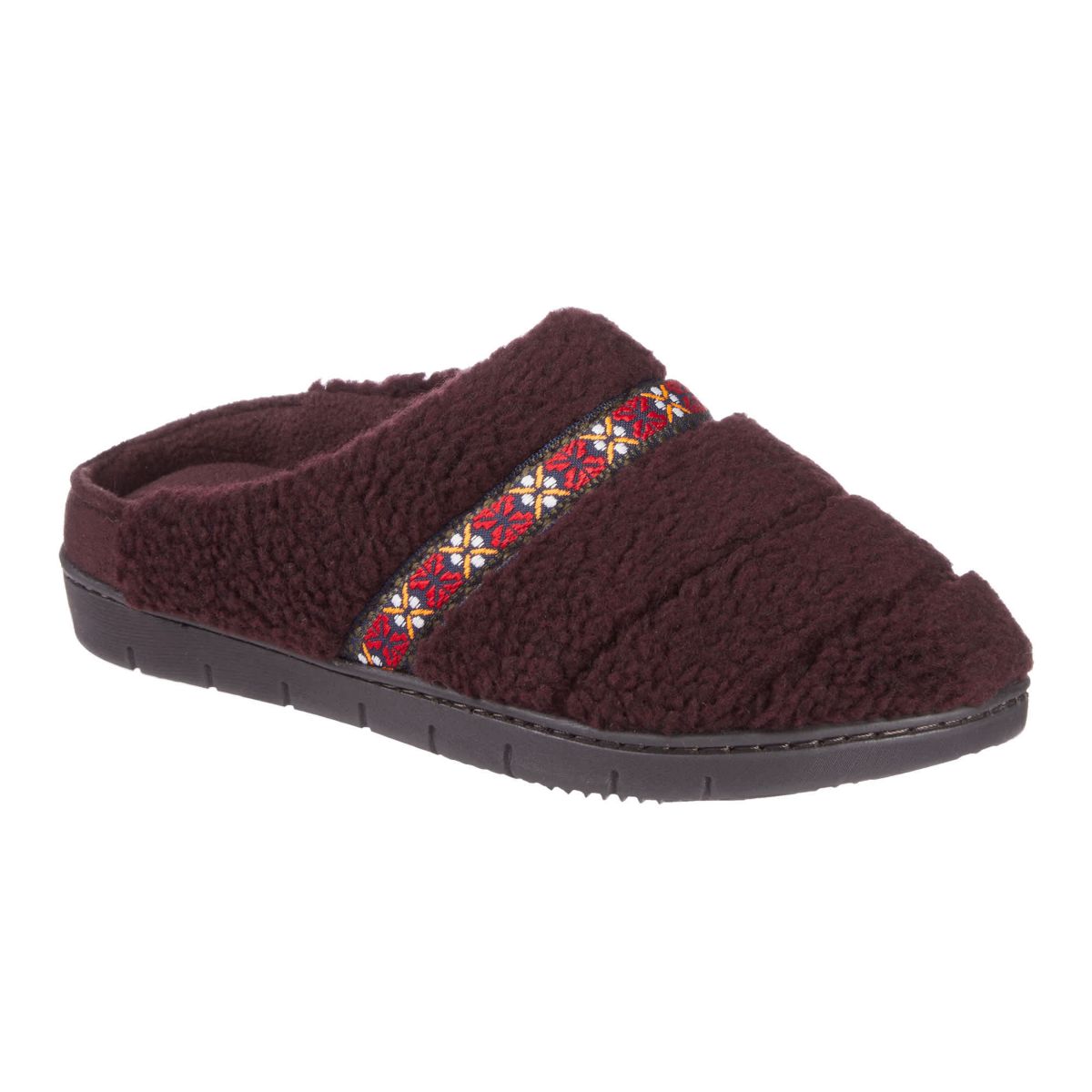 Womens Clara Berber Clog Slippers with Memory Foam and Indoor/Outdoor Sole