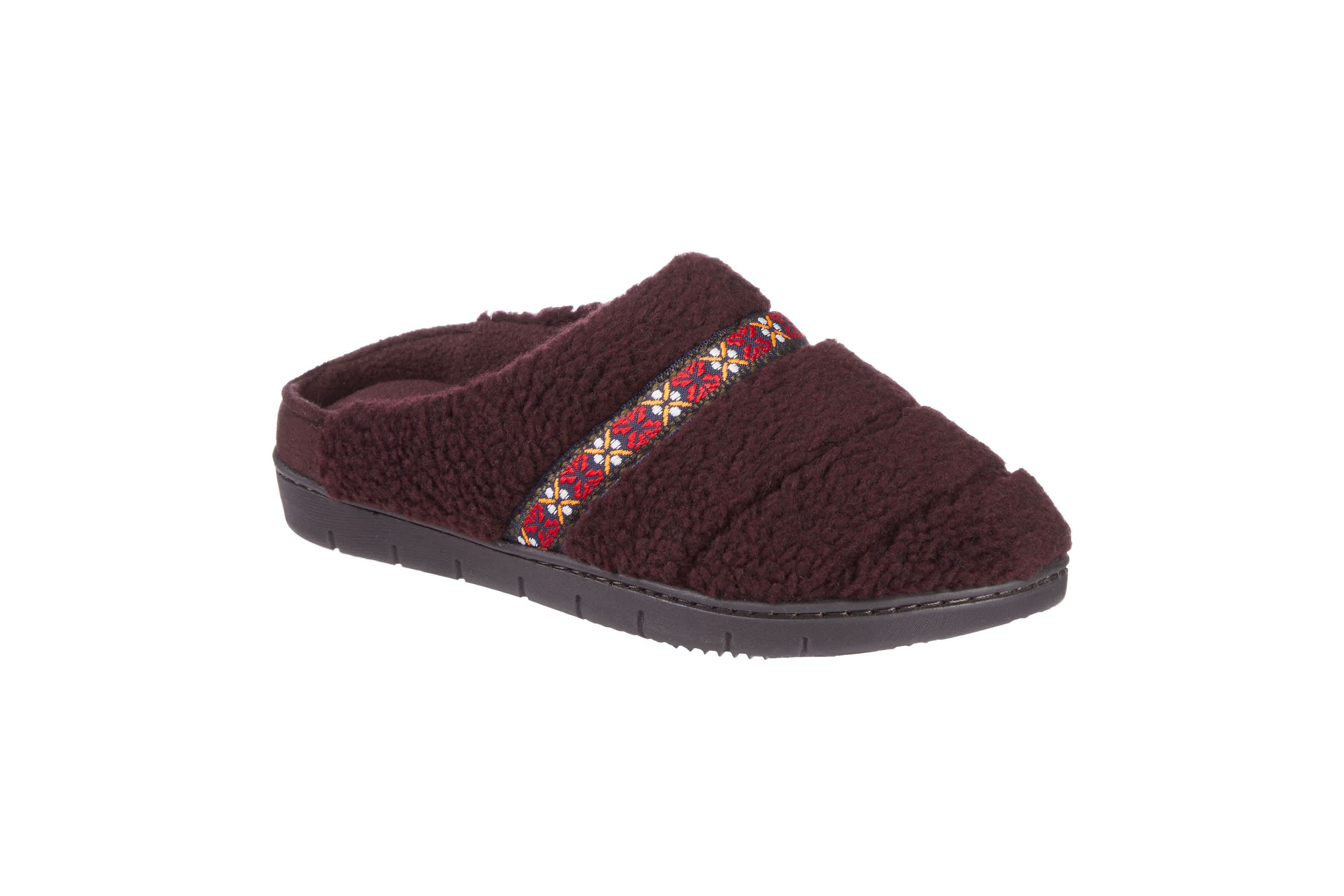 Womens Clara Berber Clog Slippers with Memory Foam and Indoor/Outdoor Sole