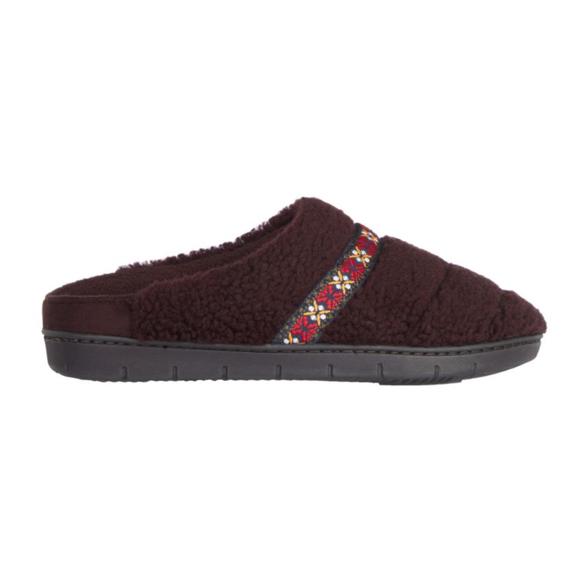 Womens Clara Berber Clog Slippers with Memory Foam and Indoor/Outdoor Sole