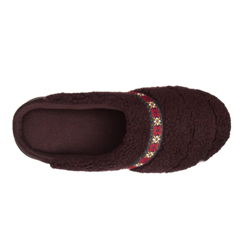 Womens Clara Berber Clog Slippers with Memory Foam and Indoor/Outdoor Sole