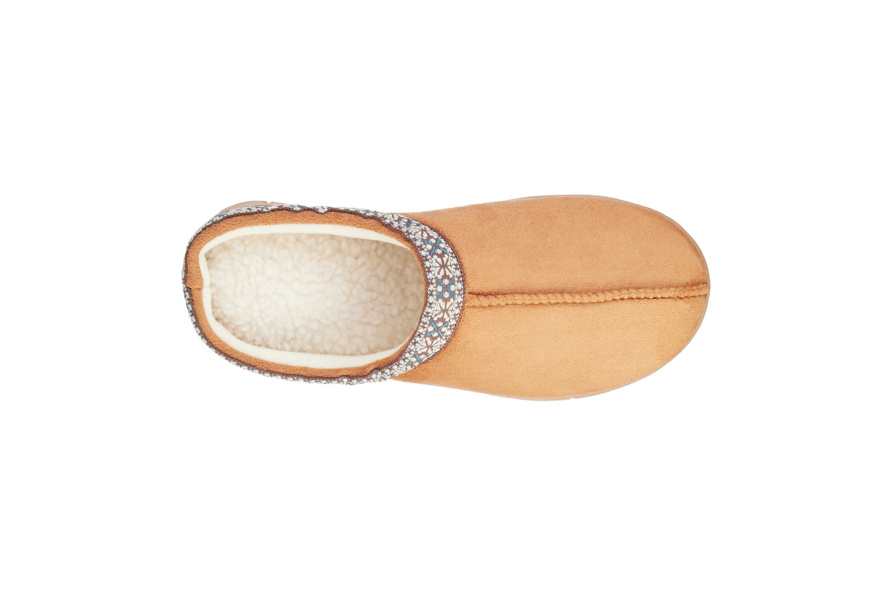 Womens Microsuede Clara Clog Slippers with Memory Foam and Indoor/Outdoor Sole