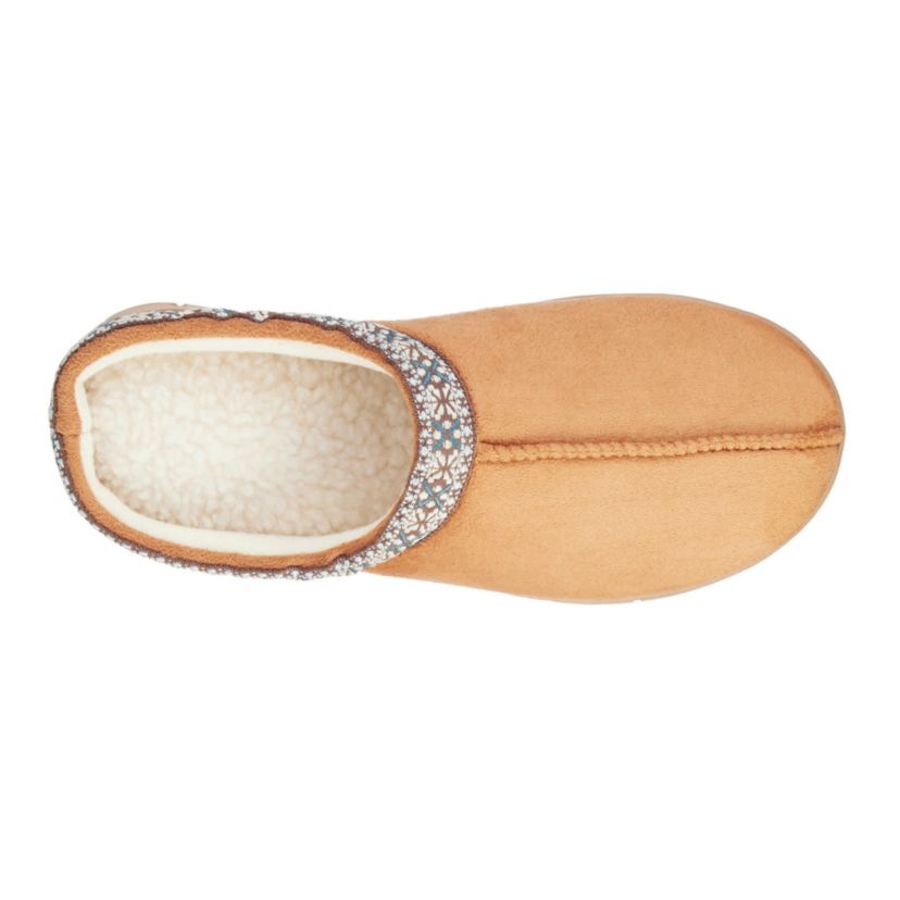 Womens Microsuede Clara Clog Slippers with Memory Foam and Indoor/Outdoor Sole