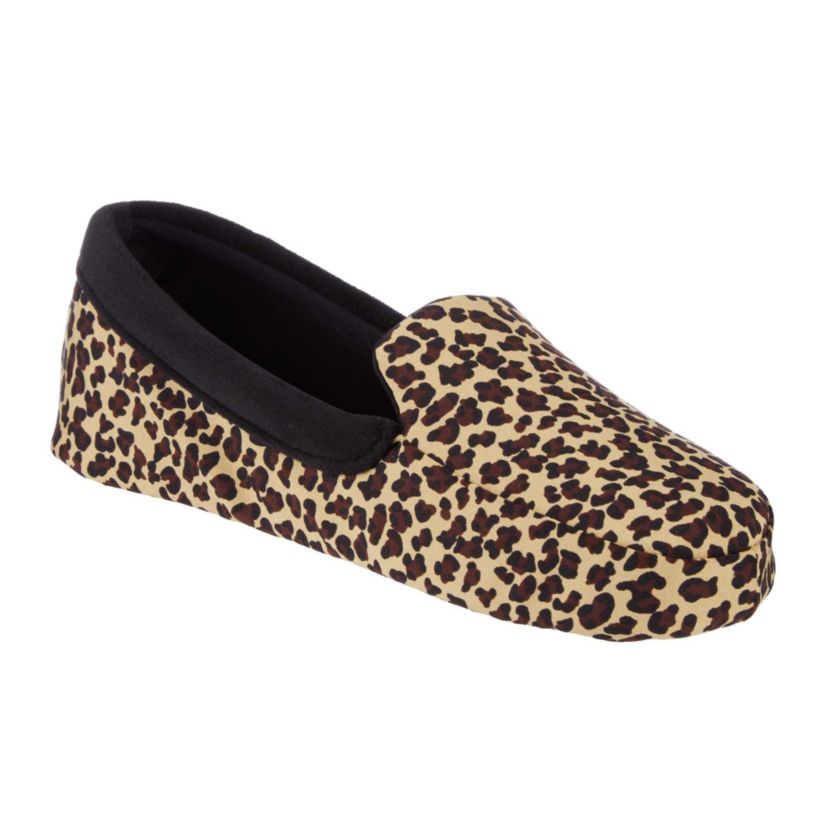 Womens Spandex and Velour Detailed Ivy Moccasin Slippers with Genuine Suede Sole