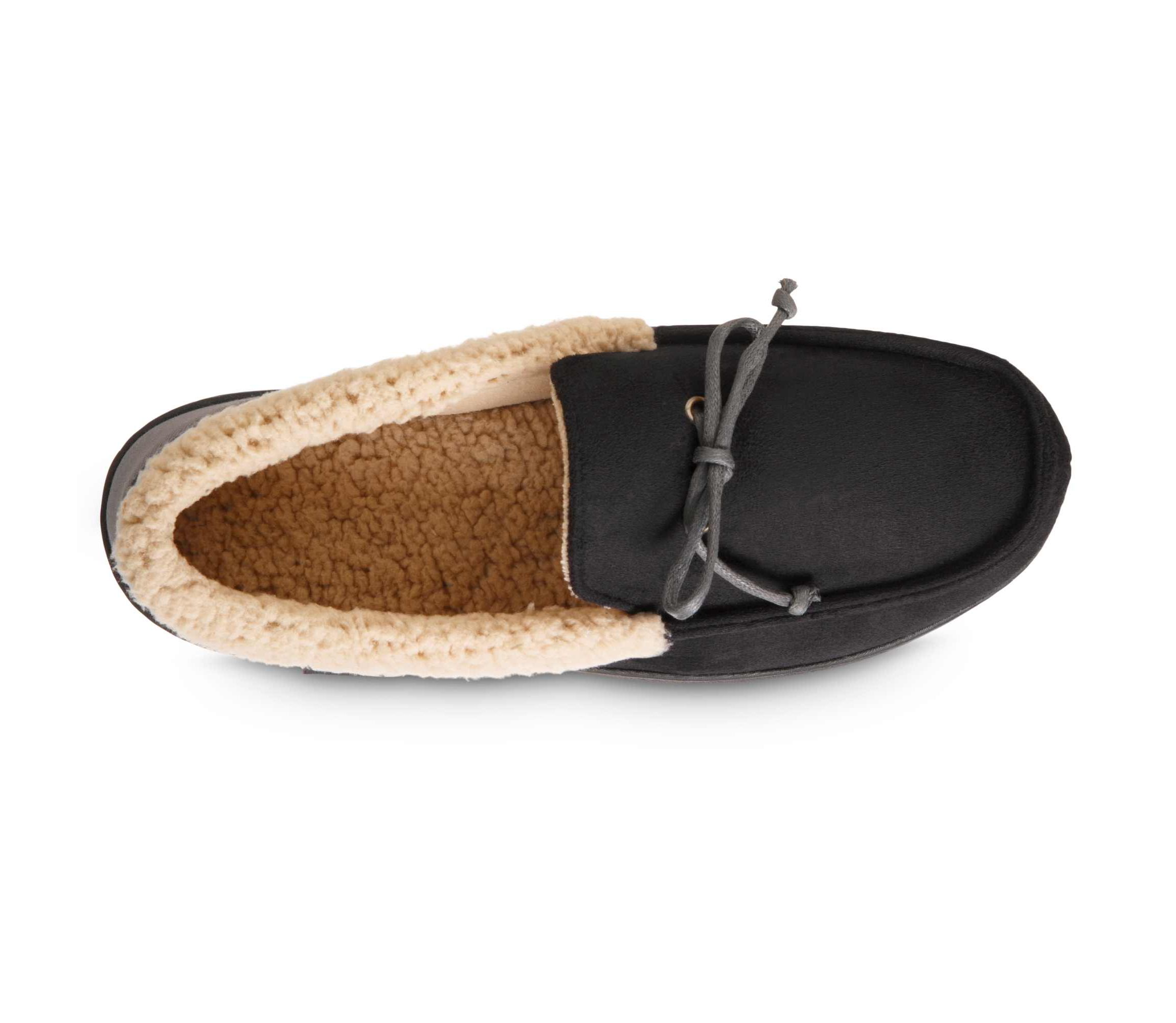 Mens Gel Infused Memory Foam Microsuede Vincent ECO Comfort Moccasin Slippers