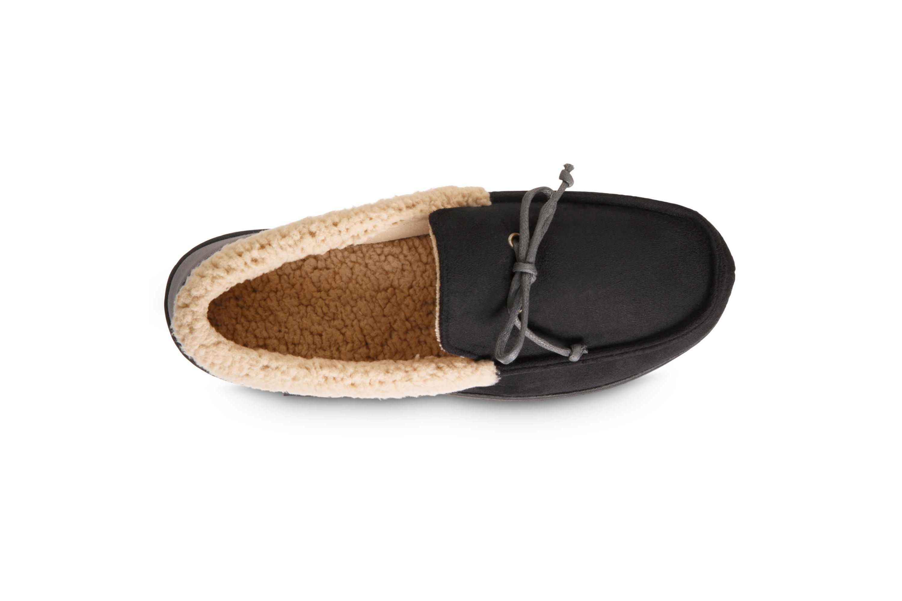 Mens Gel Infused Memory Foam Microsuede Vincent ECO Comfort Moccasin Slippers