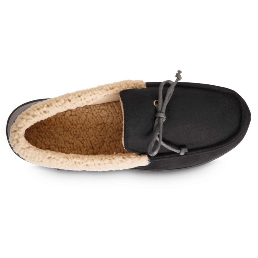 Mens Gel Infused Memory Foam Microsuede Vincent ECO Comfort Moccasin Slippers