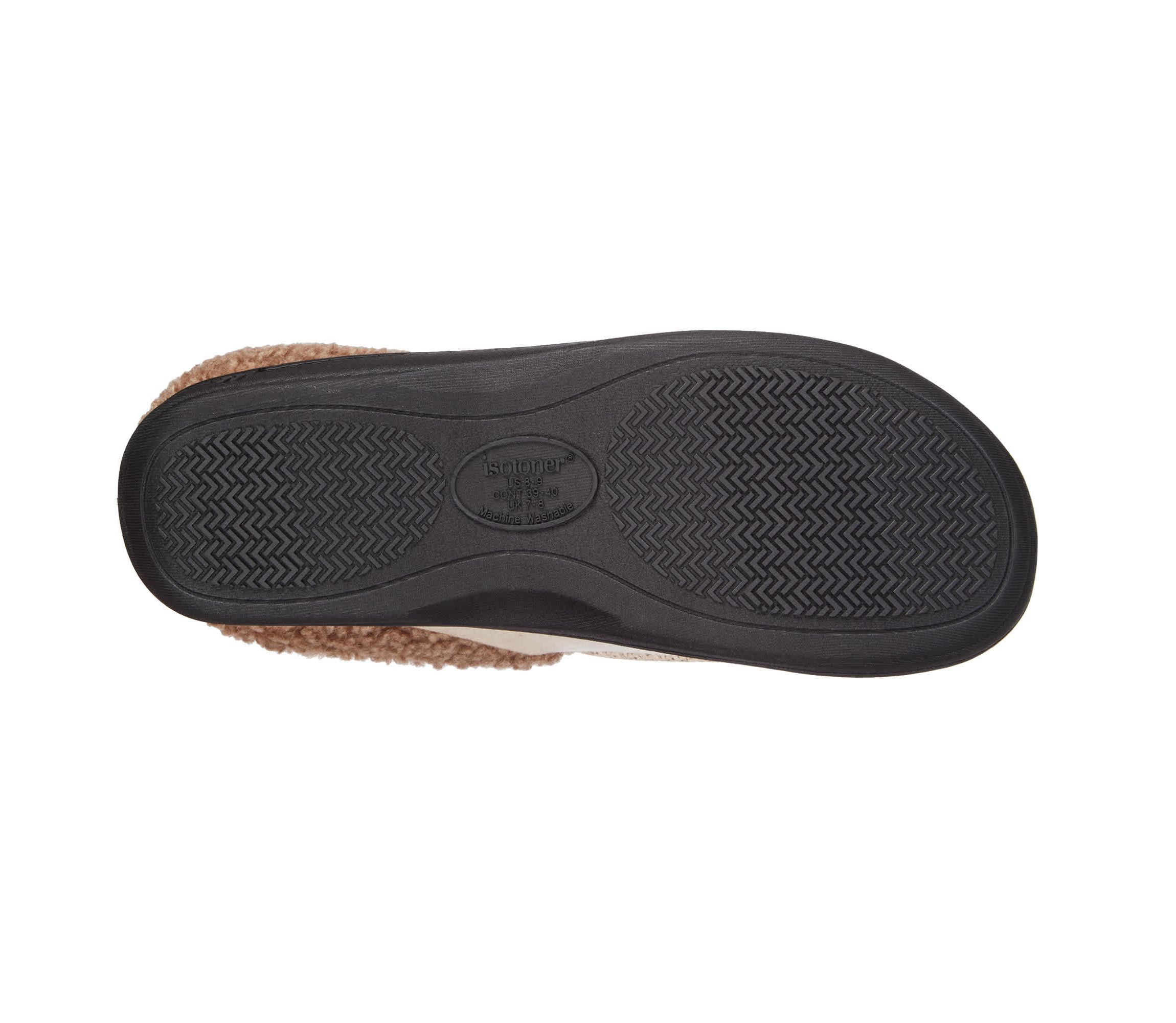 Mens Brushed Knit Plaid Lewis Clog Slippers with Cooling Gel Memory Foam and Indoor/Outdoor Sole