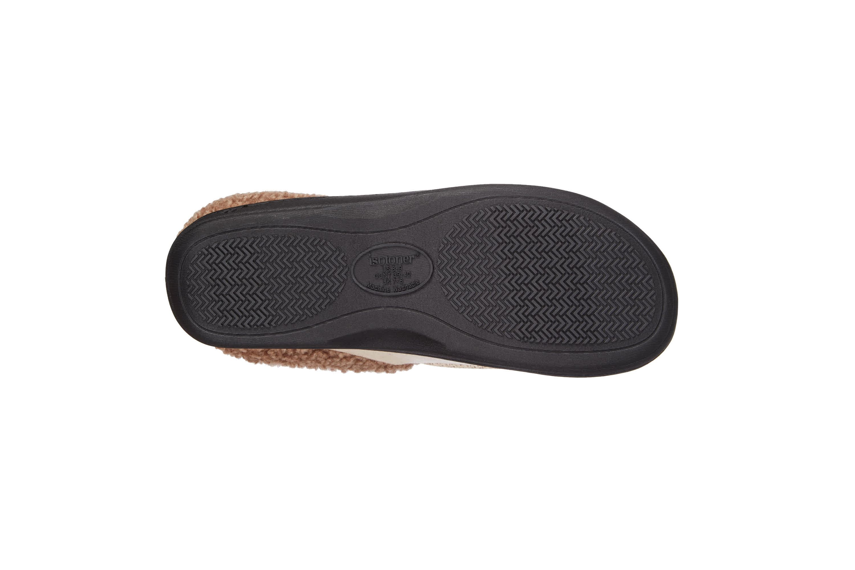 Mens Brushed Knit Plaid Lewis Clog Slippers with Cooling Gel Memory Foam and Indoor/Outdoor Sole