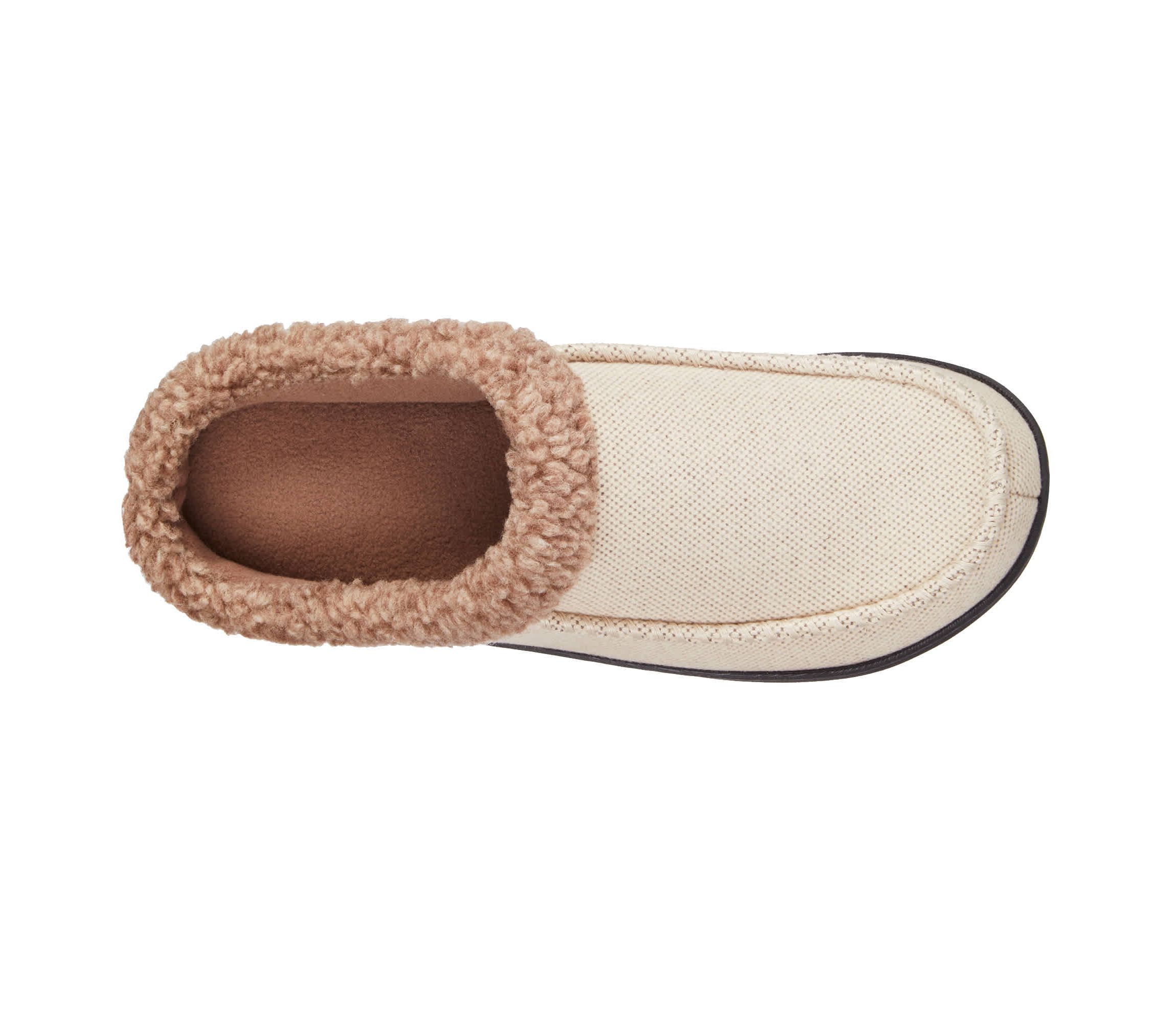 Mens Brushed Knit Plaid Lewis Clog Slippers with Cooling Gel Memory Foam and Indoor/Outdoor Sole