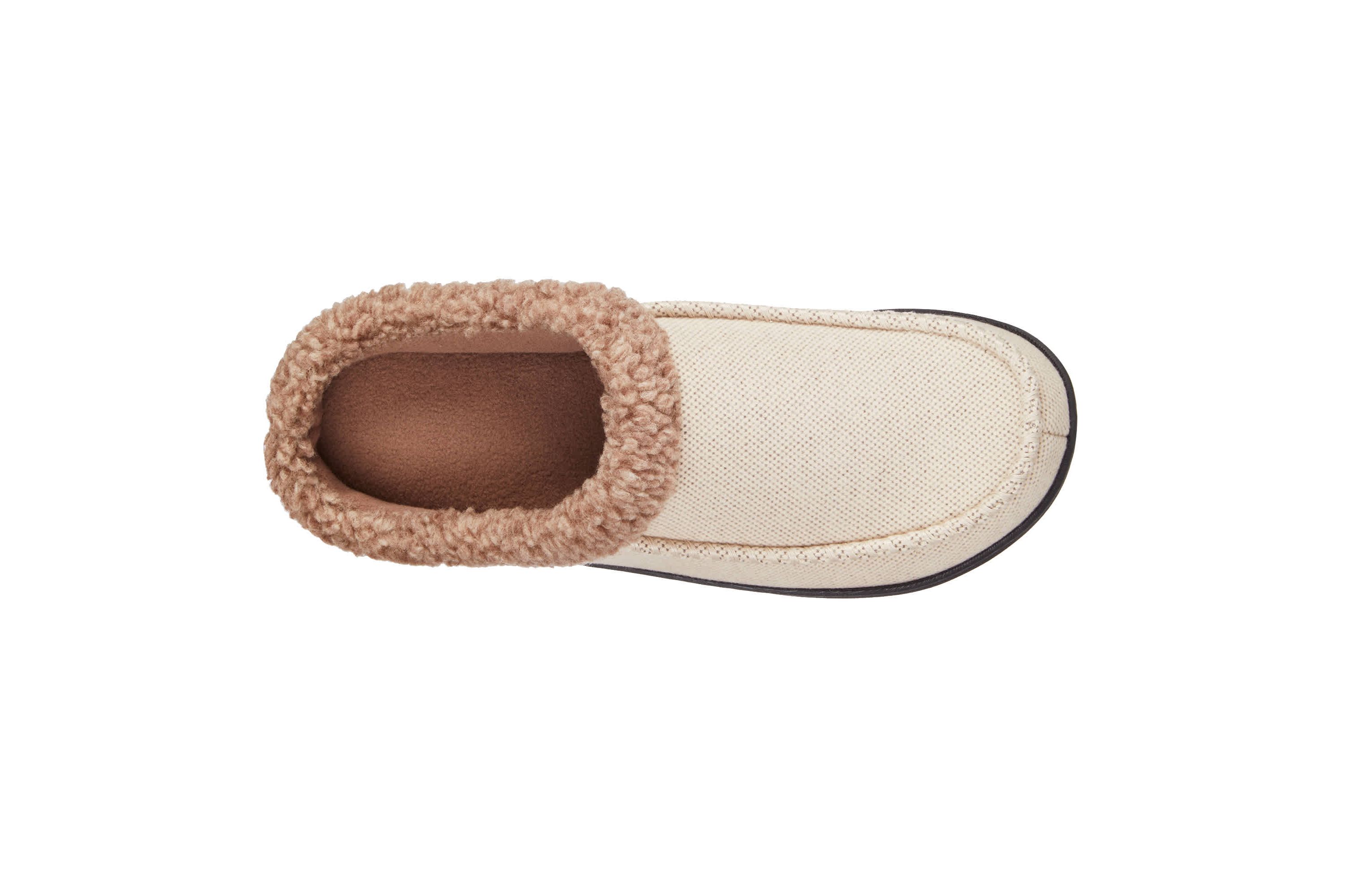 Mens Brushed Knit Plaid Lewis Clog Slippers with Cooling Gel Memory Foam and Indoor/Outdoor Sole