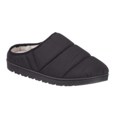 Isotoner Men's Rhys Puffer Clog Slipper with Recycled Materials and Cooling Gel Memory Foam