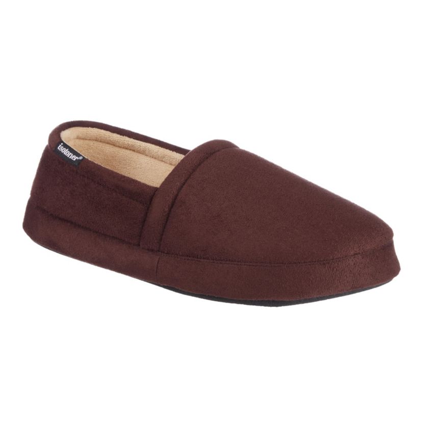 Mens Year Round Essentials Closed Back Slippers with Recycled Microsuede and Memory Foam