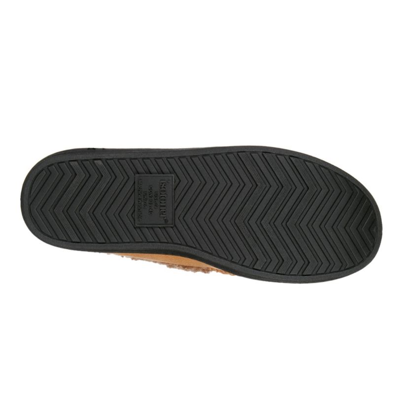Mens Brushed Knit Lewis Moccasin Slipper with Cooling Gel Memory Foam and Indoor/Outdoor Sole