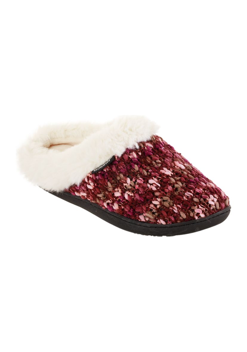 Womens Memory Foam Chunky Sweater Knit Amanda Clog Slippers