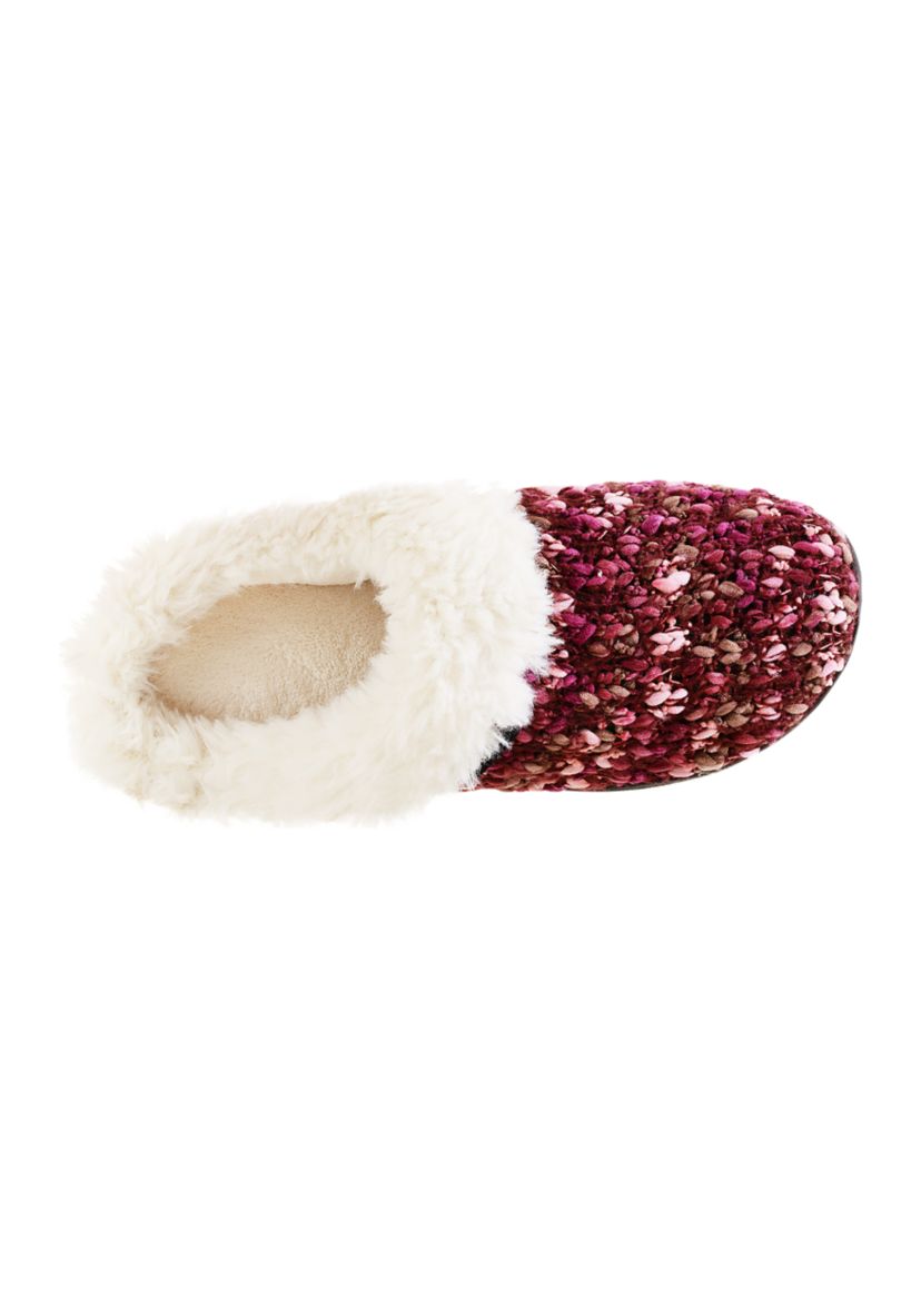 Womens Memory Foam Chunky Sweater Knit Amanda Clog Slippers