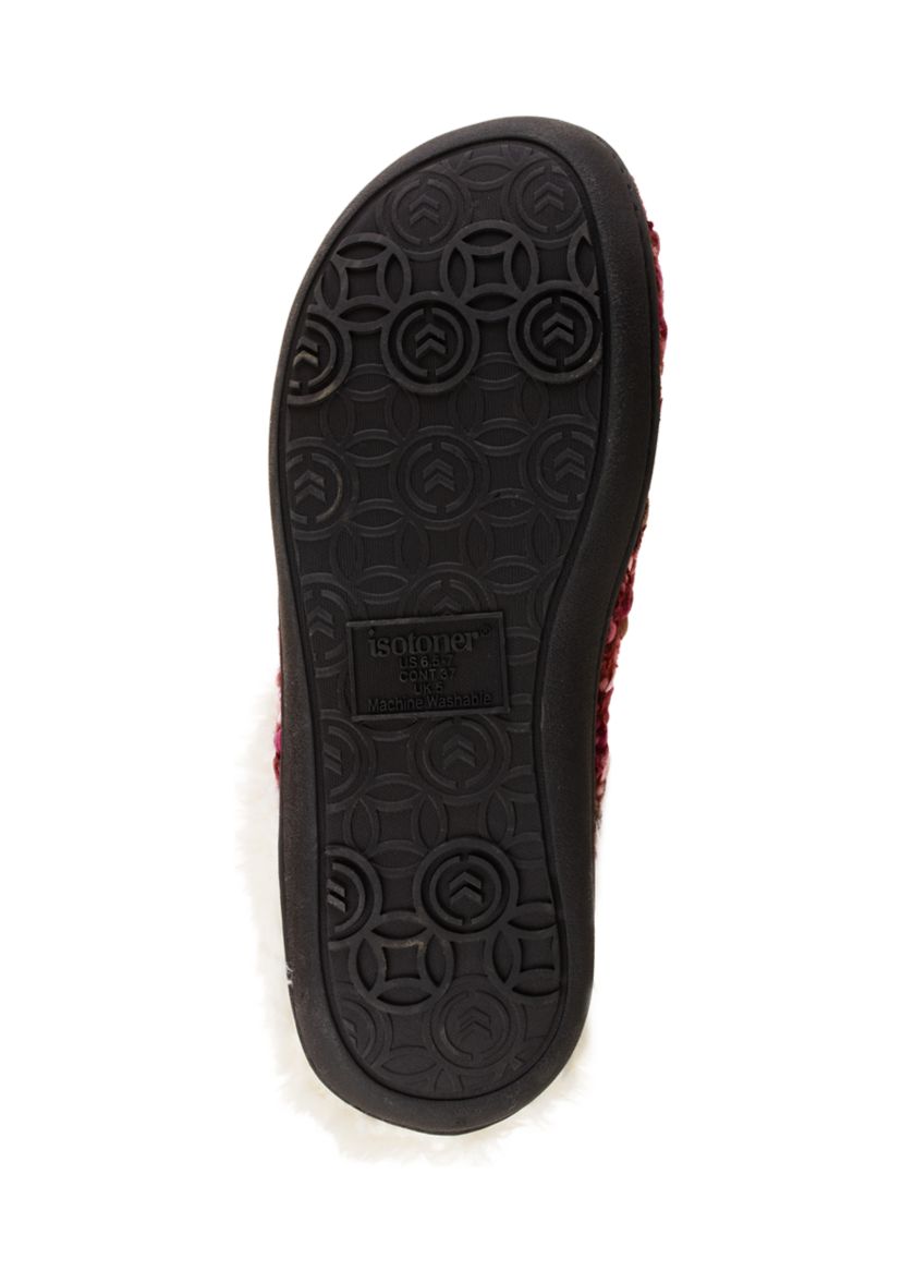 Womens Memory Foam Chunky Sweater Knit Amanda Clog Slippers