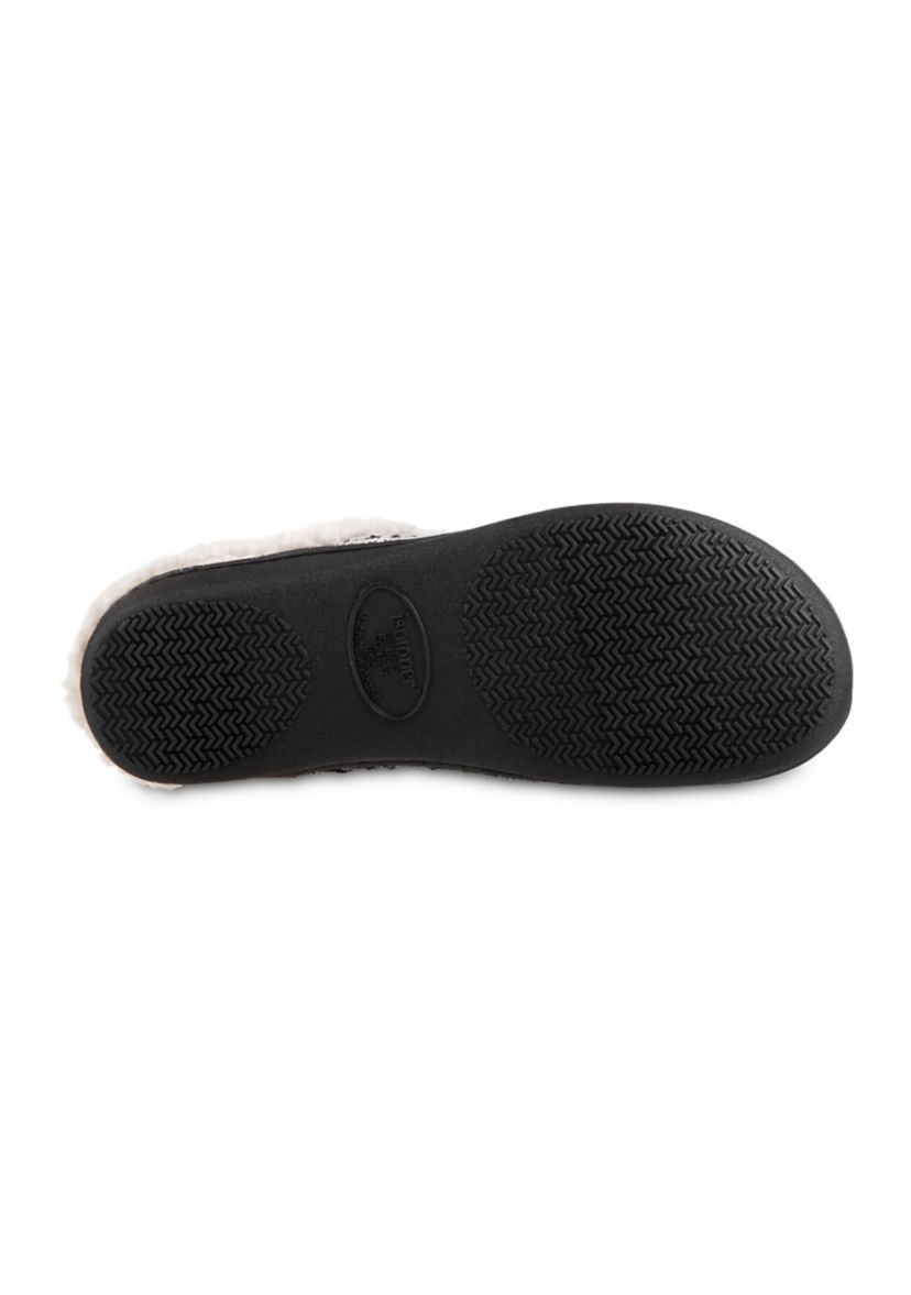 Womens Indoor/Outdoor Memory Foam Heathered Knit Ada Slippers