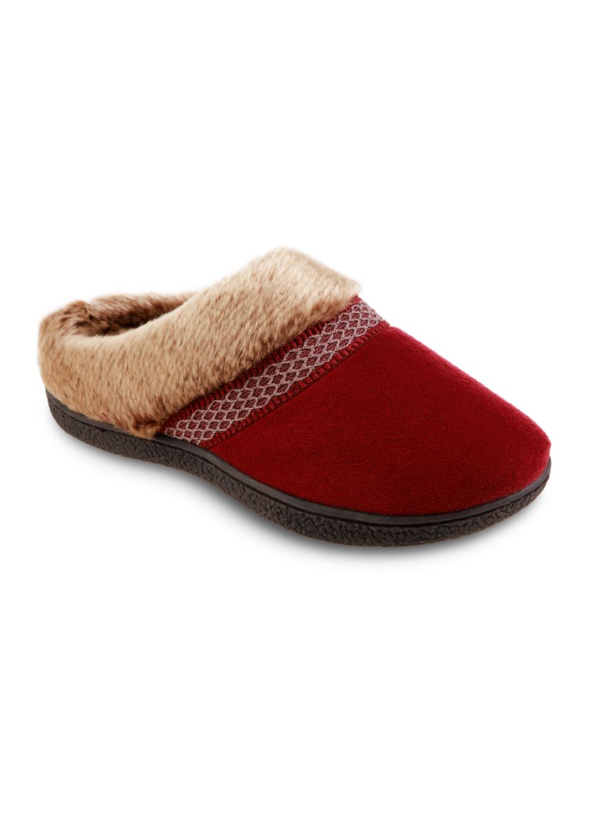 Microsuede Mallory Clog Slippers with Memory Foam Comfort