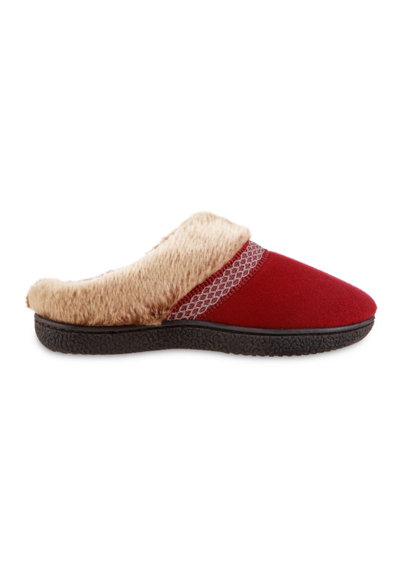 Microsuede Mallory Clog Slippers with Memory Foam Comfort
