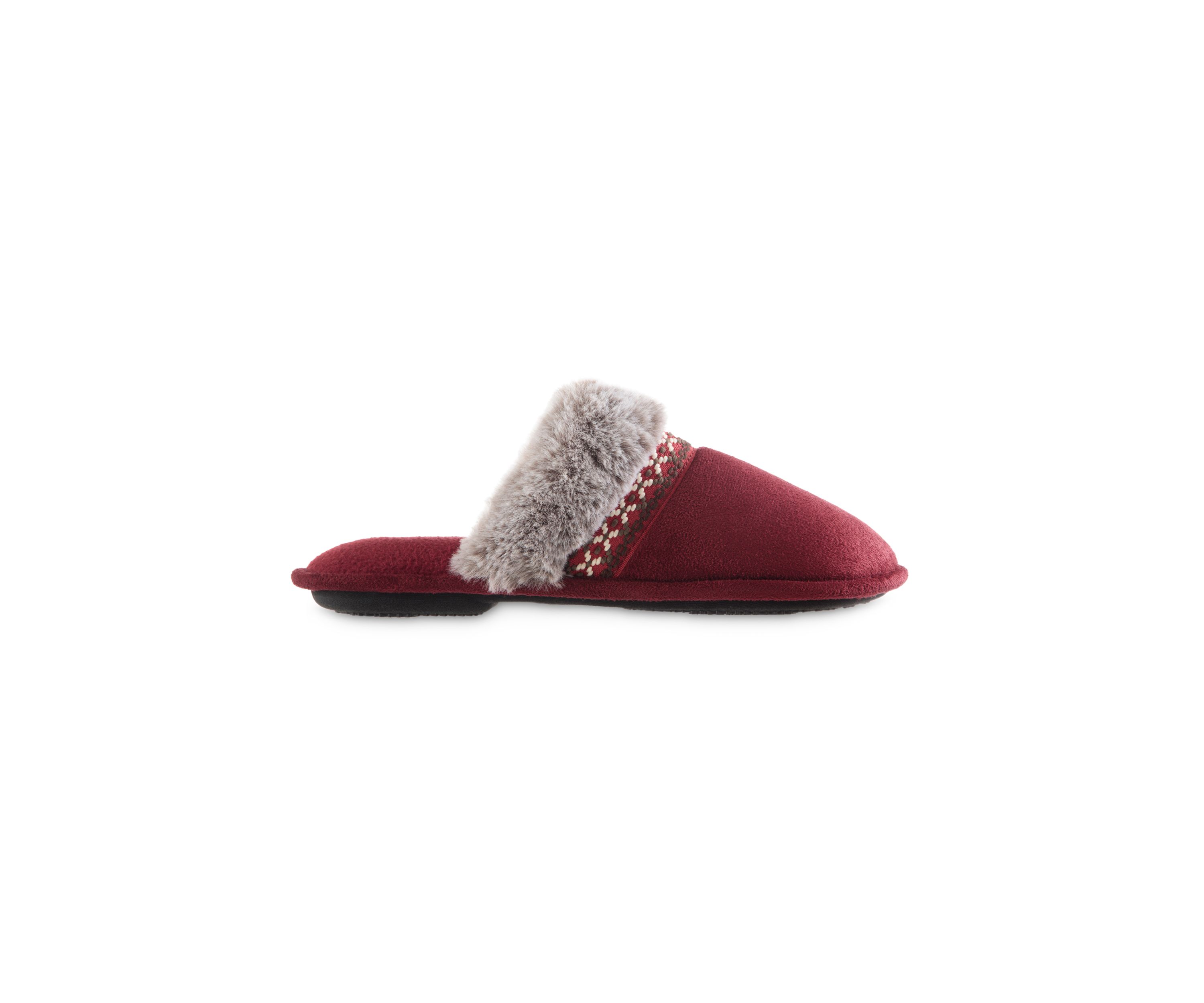 Womens Embroidered Microsuede Aria Clog Slippers