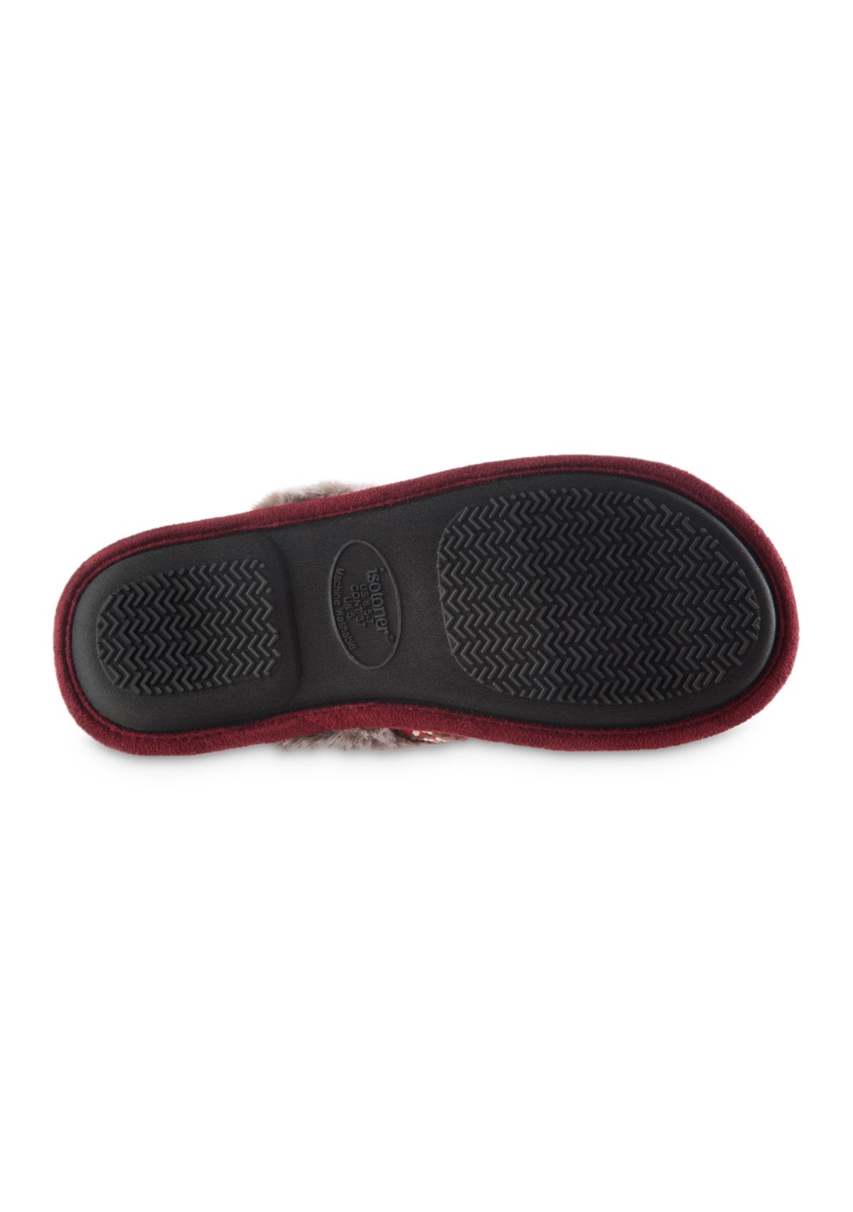 Womens Embroidered Microsuede Aria Clog Slippers