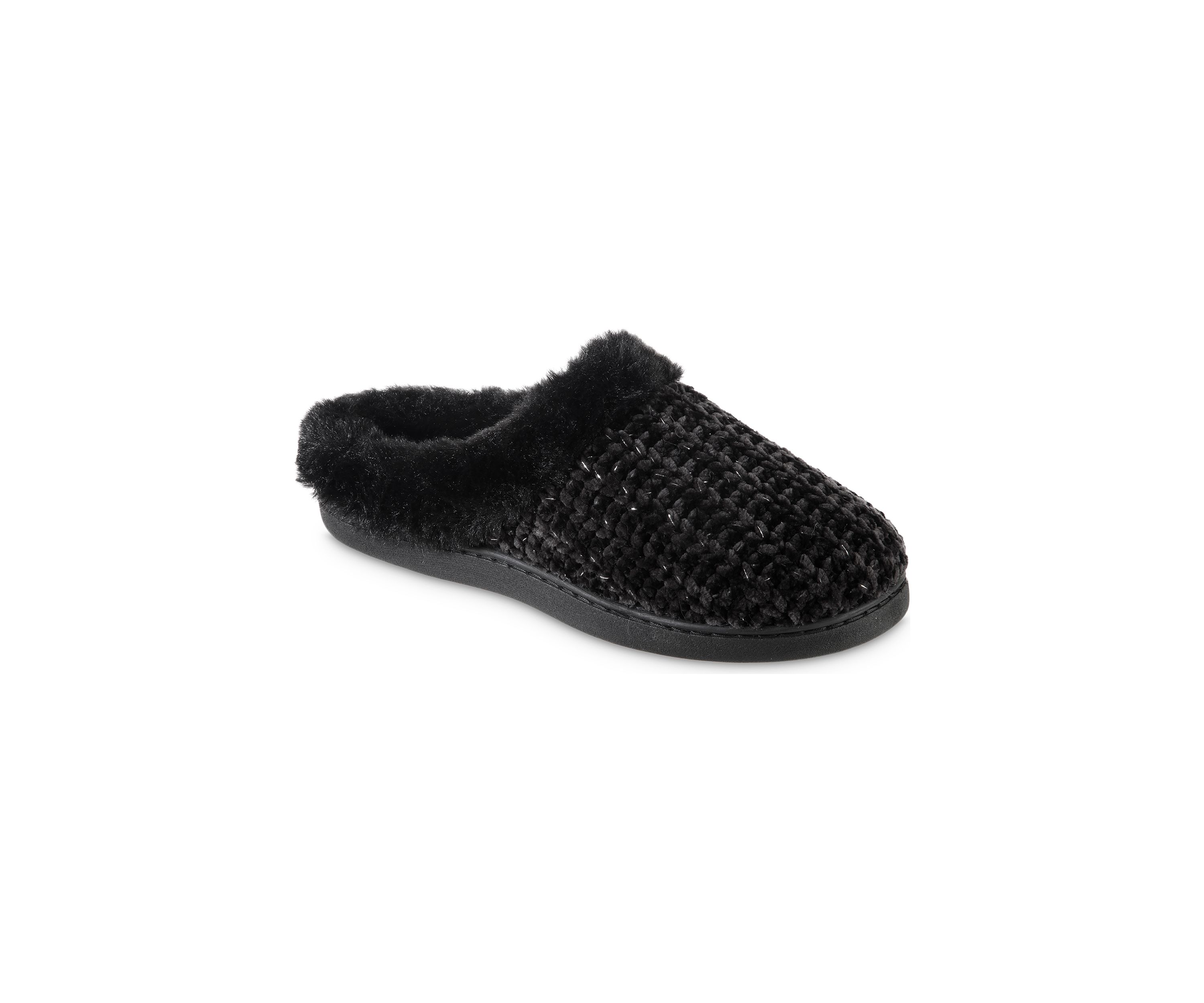 Womens Chenille Hoodback Slippers