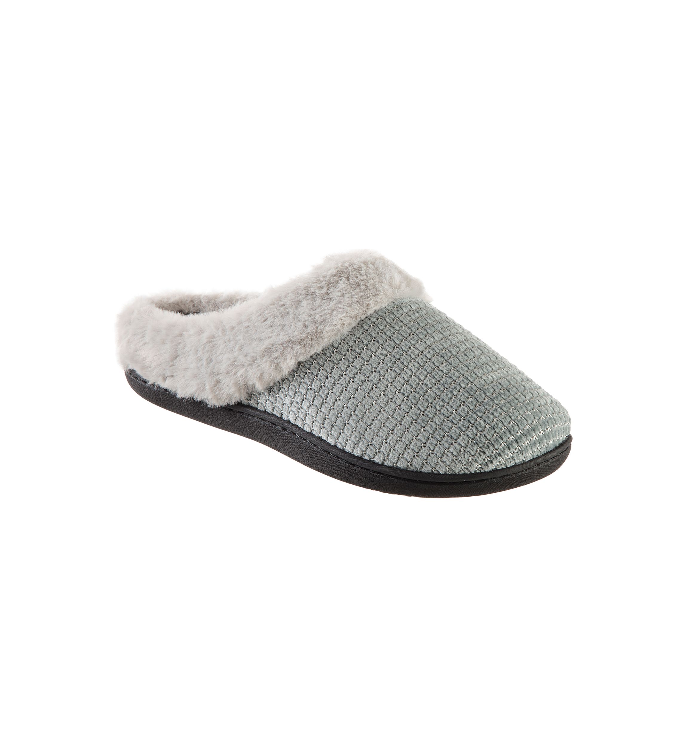 Boxed Shine Chenille Hoodback Slippers