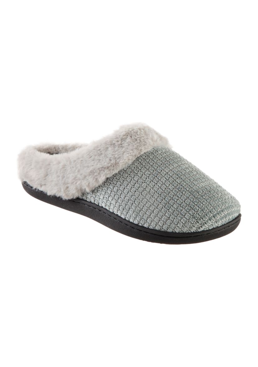 Boxed Shine Chenille Hoodback Slippers