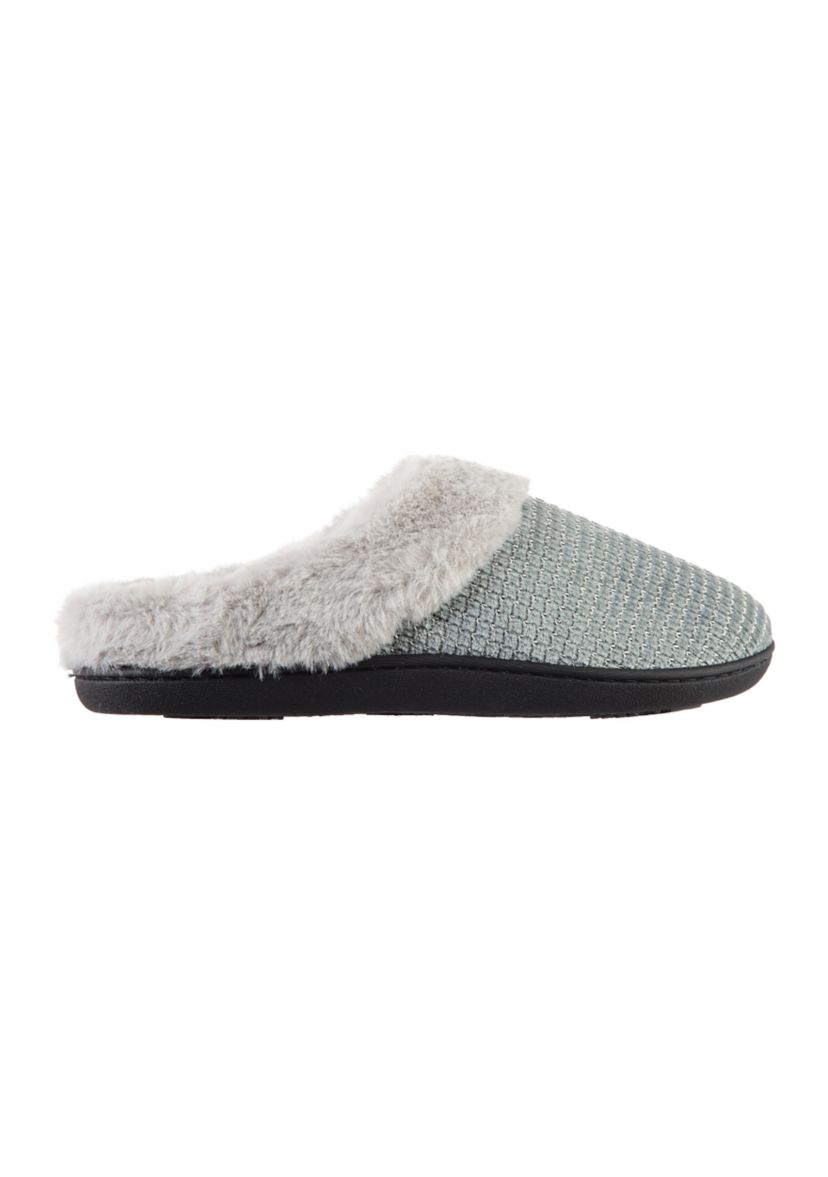 Boxed Shine Chenille Hoodback Slippers