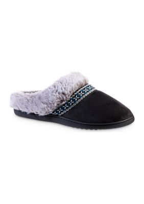 Boxed Microsuede Hoodback Slippers