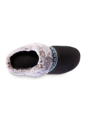 Boxed Microsuede Hoodback Slippers