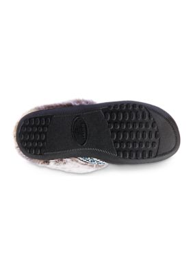 Boxed Microsuede Hoodback Slippers