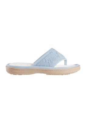 Eyelet Shield Thong Slipper