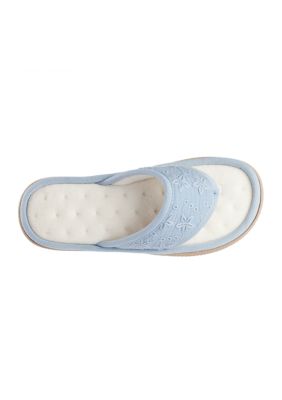 Eyelet Shield Thong Slipper