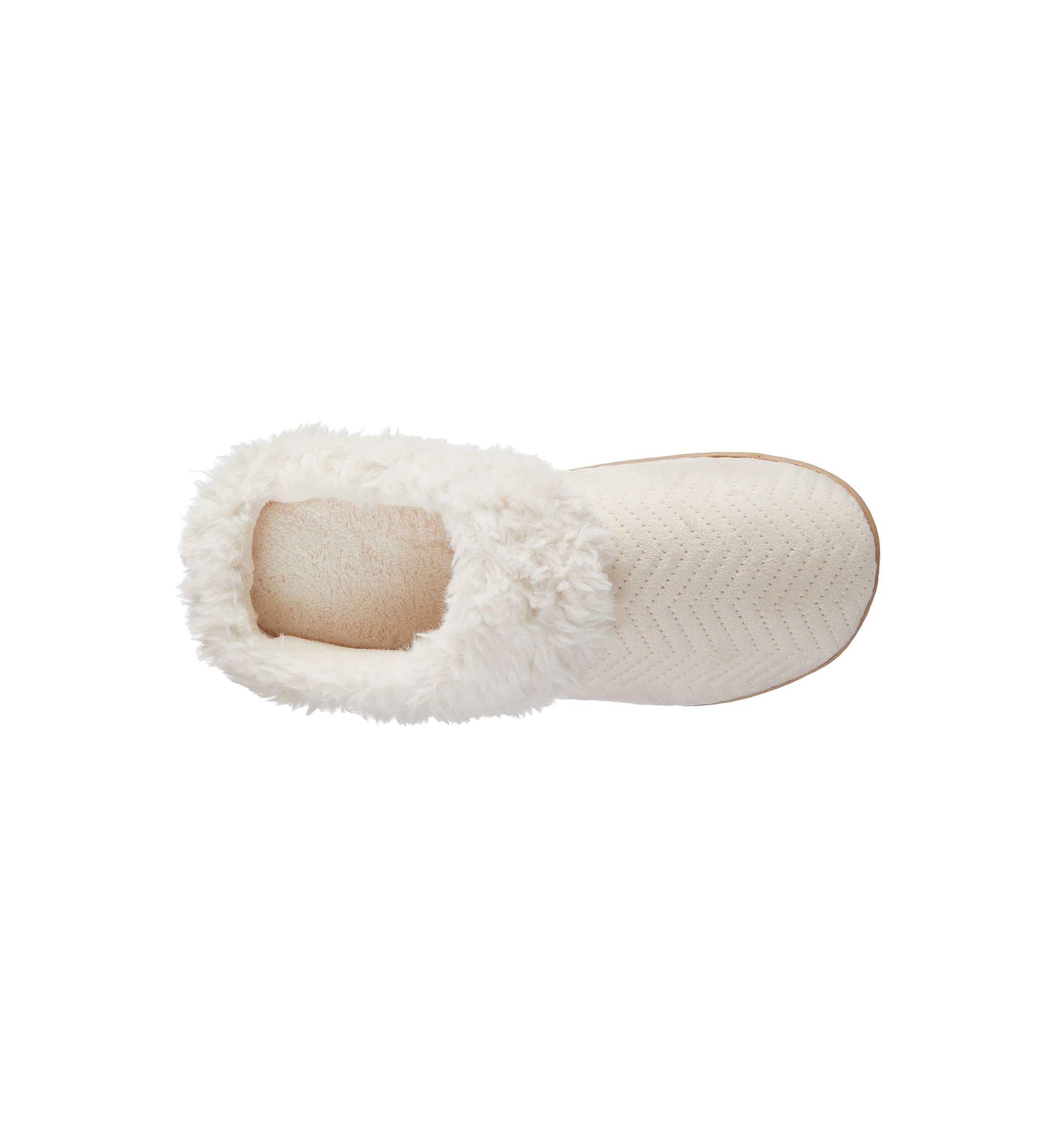 Womens Quilted Louise Velour Hoodback Slippers